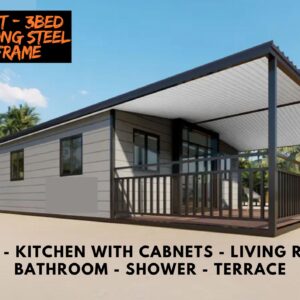 40Ft 3bed Prefab Foldable House With Terrace K-1